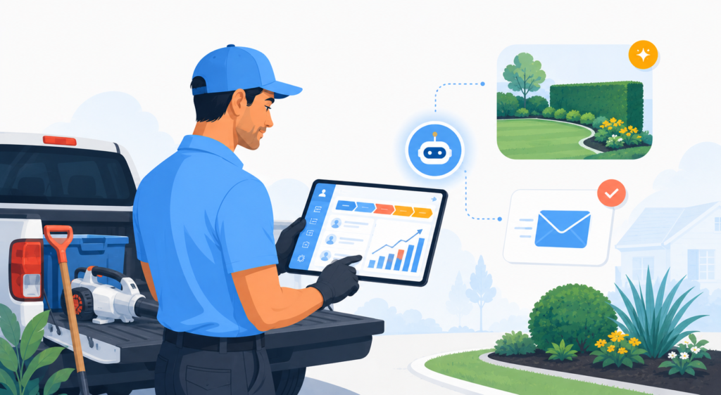 how to use ai crm for landscapers