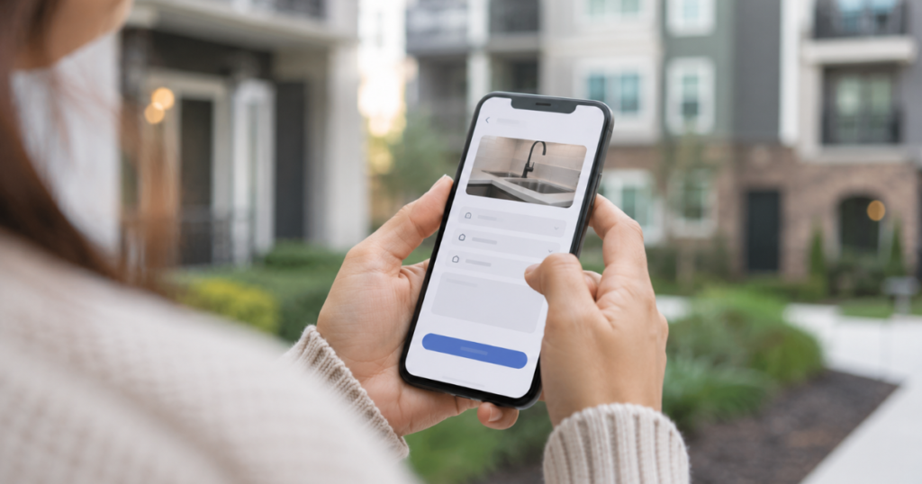 ai agent handling maintenance request form for property managers