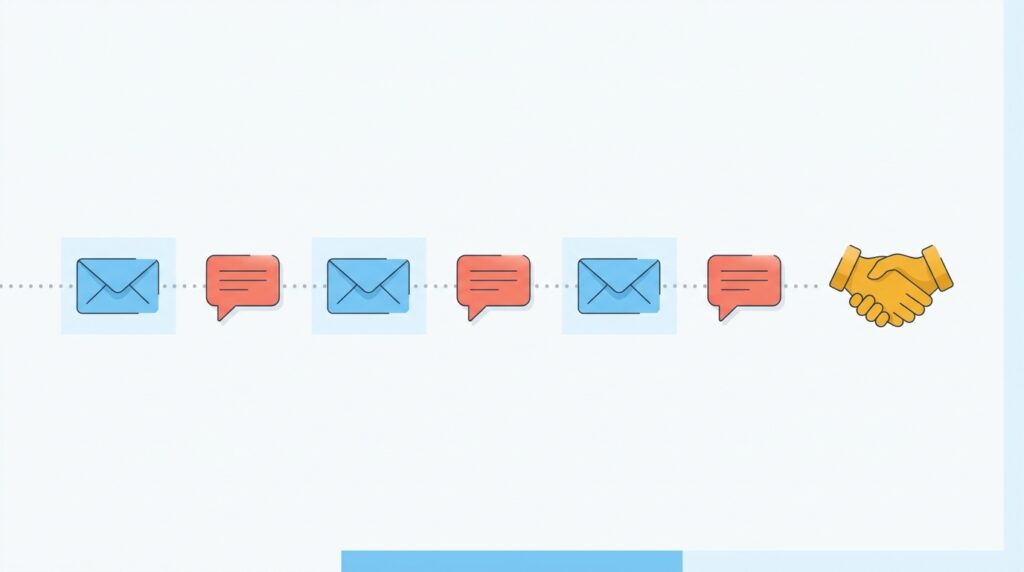 AI-follow-up-sequence-diagram-for-plumbing-leads-showing-email-and-SMS-touchpoints