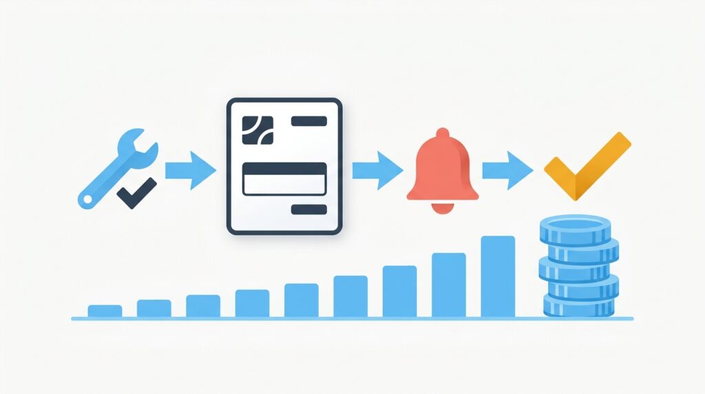 AI-payment-collection-dashboard-for-plumbers-showing-invoice-automation